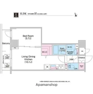 ルフォンプログレRENO銀座EAST【6階】の間取り