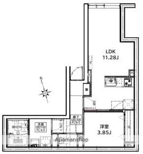 CREAL新富町【1階】の間取り