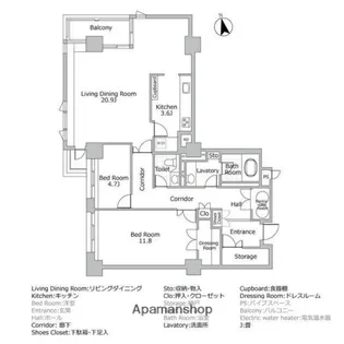 パレ・ロワイヤル永田町【9階】の間取り