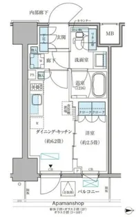パークアクシス住吉ガーデンスクエア【6階】の間取り