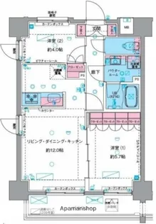 貸マンション 台東区今戸2丁目【10階】の間取り