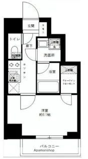 ハーモニーレジデンス上野ノースフロント【4階】の間取り