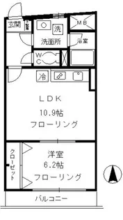 ローズガーデン【10階】の間取り