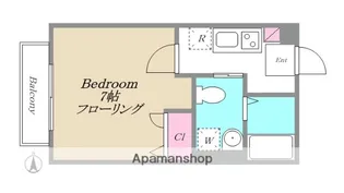 ベルリードホーム【202号室】の間取り