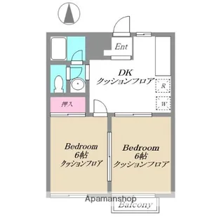 コート城山【1階】の間取り