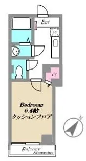 ソルビオス北千住【2階】の間取り