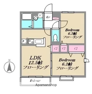 ウィステリア【2階】の間取り
