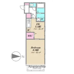 ヴィヴィエンダミー【205号室】の間取り