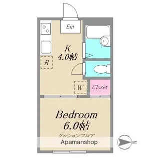 カルチャーコーポⅡ【102号室】の間取り