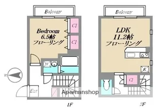 アムール キャトルハイツ【104号室】の間取り