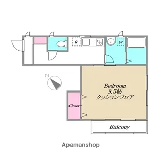 ブロードサニー【202号室】の間取り