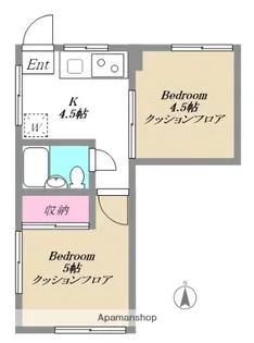 玉川ハイツ【1階】の間取り