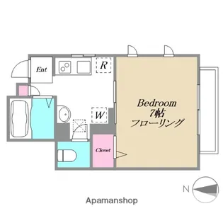 ピア アプリコーゼ【101号室】の間取り