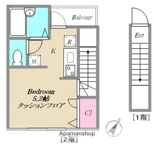 リヴァプール【E号室】の間取り