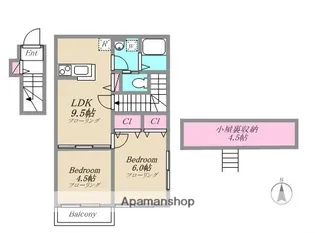 レジャド【203号室】の間取り
