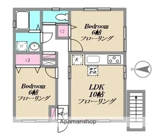 シーダーパレス【103号室】の間取り