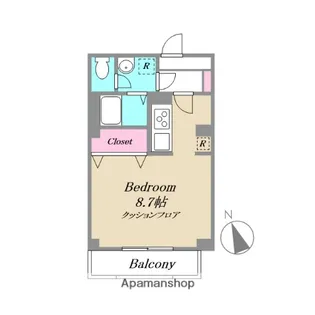 ローデア西麻布【302号室】の間取り