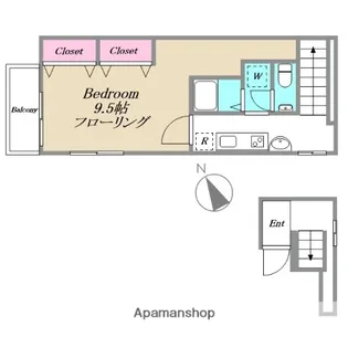 ブリランテ祐天寺【301号室】の間取り