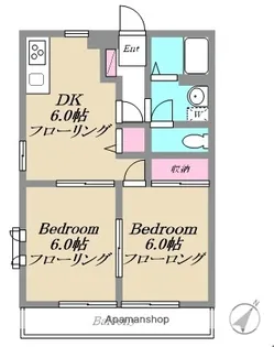 ロイヤルパレス六番館【2階】の間取り