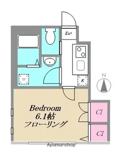 ヴィーボヌール【105号室】の間取り