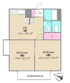 エステート高砂【2階】の間取り