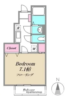ラフィネ上馬【103号室】の間取り