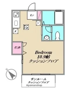 マーベルサイド一番館【101号室】の間取り