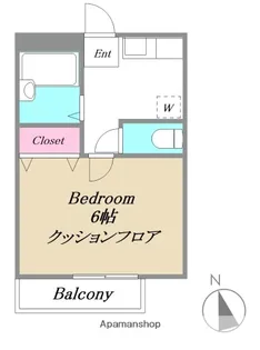 サンセイハイツ【203号室】の間取り
