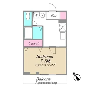 エトアル【2B号室】の間取り