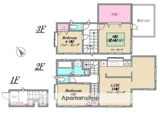 ステュディオ洗足【201号室】の間取り