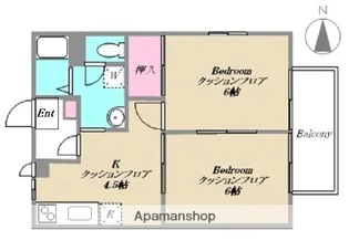 清水ハイツ【2階】の間取り