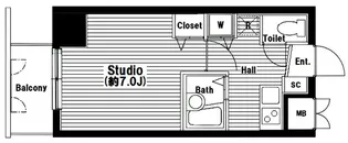 東京都目黒区青葉台3丁目【マンション】の間取り