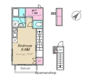 LEFUA AH【201号室】の間取り