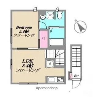 カーサ ビアンカ トキワダイ【2階】の間取り