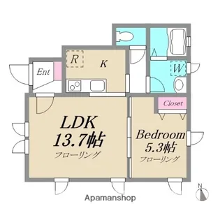 ウィステリア経堂【101号室】の間取り