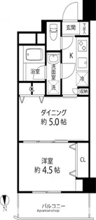 DUOSTAGE白金高輪【7階】の間取り
