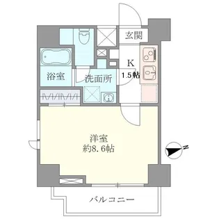 マインズ・コム白金【6階】の間取り