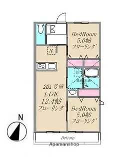 CHOUETTE【201号室】の間取り