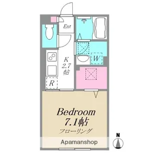 フィーカA棟【103号室】の間取り