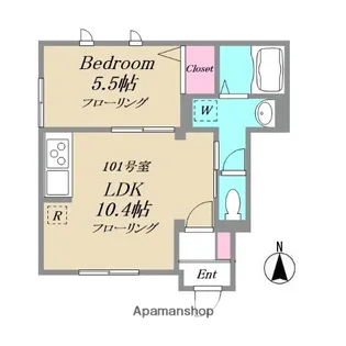 マロンハイム【1階】の間取り