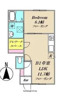 グランシャンT・S【1階】の間取り