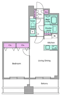 レジディア西麻布【5階】の間取り