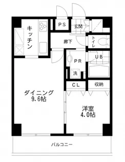 レジディア文京本郷Ⅱ【8階】の間取り