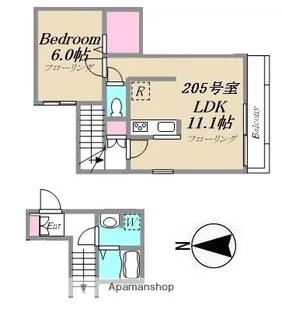 コルティーレ・ナノカ【2階】の間取り