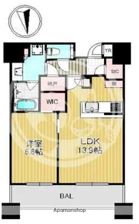 白金ザ スカイ【24階】の間取り