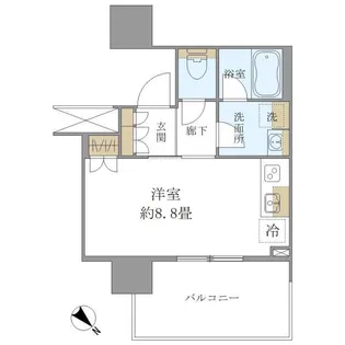 BRILLIA TOWER 浜離宮【6階】の間取り