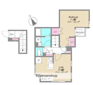 MAISON COLZA KITASENJYU【201号室】の間取り