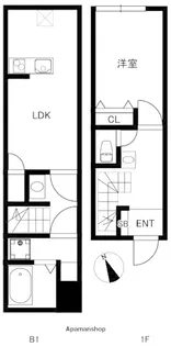 SINCERITE MINAMIAZABU【1階】の間取り