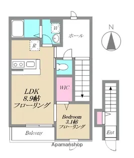 LAS FLORES桜新町【2階】の間取り