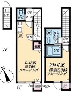 マイレジデンス鷺宮【204号室】の間取り